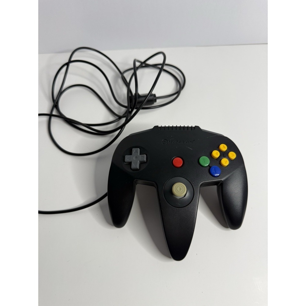 Hyperkin Captain Premium Wired Controller for Nintendo 64 N64 - Black TESTED